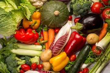 mixed vegetables background