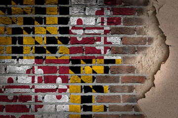 Dark brick wall with plaster - Maryland