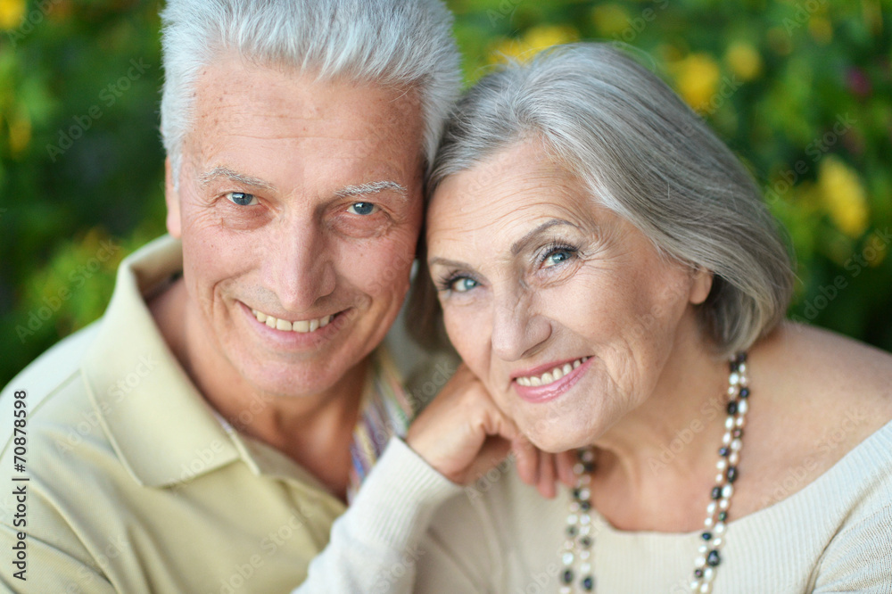 Wall mural beautiful senior couple