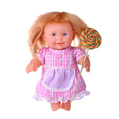 doll with candy