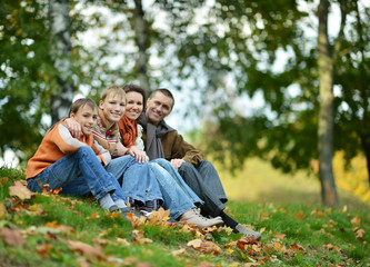 Fototapeta premium beautiful happy family