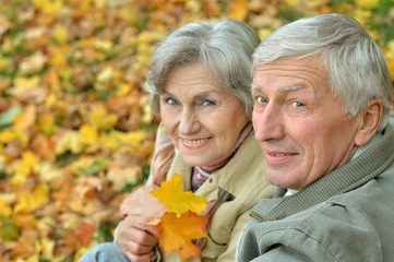 Mature couple walking