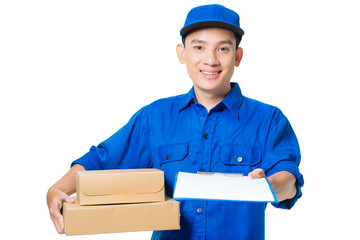 Young delivery man