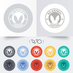 No animals testing sign icon. Not tested symbol