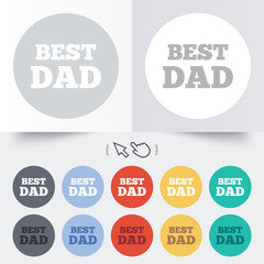 Best father sign icon. Award symbol.
