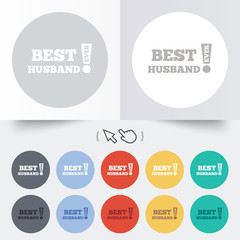 Best husband ever sign icon. Award symbol.
