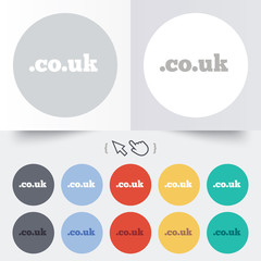 Obraz premium Domain CO.UK sign icon. UK internet subdomain