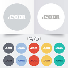 Domain COM sign icon. Top-level internet domain