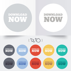 Download now icon. Load button.