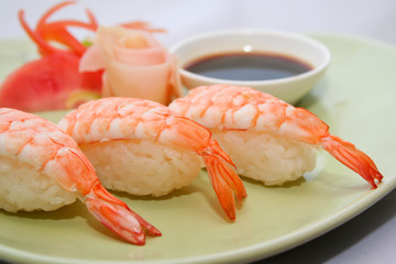 fresh shrimp sushi
