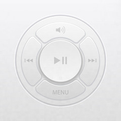 Vector interface design elements for music player icons