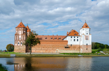 Fototapeta premium Belarus, Mir Castle, view from the lake