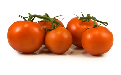 Isolated image of tomato on a white background  closeup