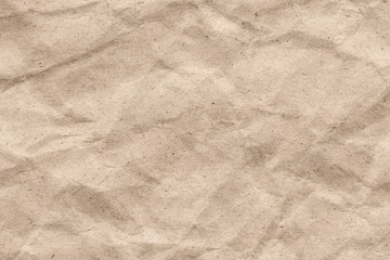Recycle Beige Kraft Paper Crumpled Grunge Texture