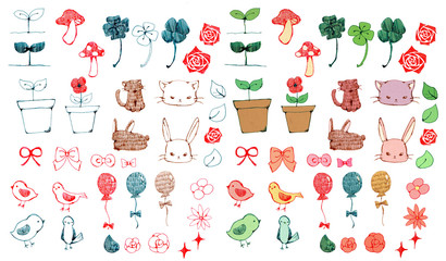 花・植物・動物・小物アイコン