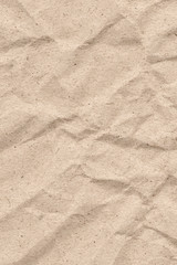 Recycle Beige Kraft Paper Crumpled Grunge Texture