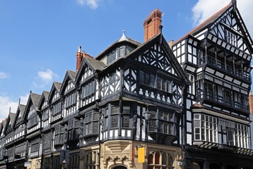 Tudor buildings, Chester © Arena Photo UK - obrazy, fototapety, plakaty