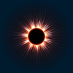 Solar eclipse, vector. Eps 10, art