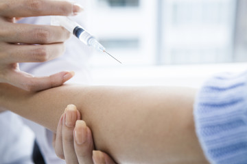 The patient who receives an injection