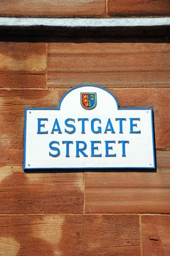 Eastgate Street sign, Chester © Arena Photo UK