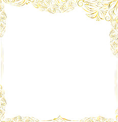 Gold frame  in luxury style