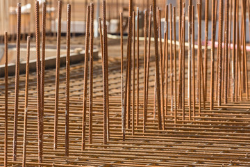 Armierungseisen auf der Baustelle