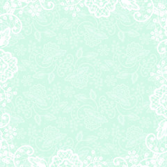 white lace on beige background