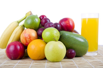 fruits and juice