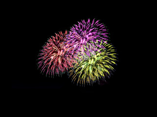 colorful fireworks.