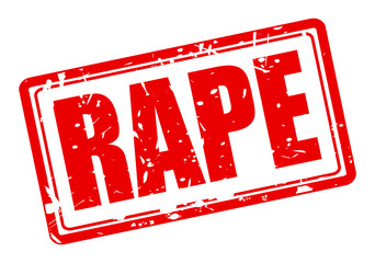 Rape red stamp text