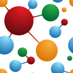 SCIENTIFIC Seamless Pattern (chemistry molecules atoms)