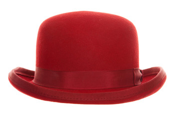 Red bowler hat
