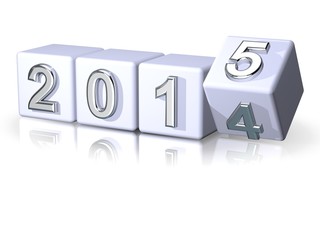 2014 > 2015 Würfel Perspektive Silvester Banner