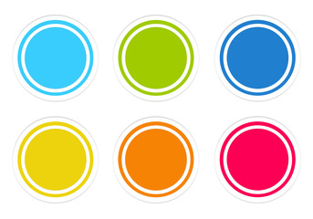 Set of rounded colorful icons