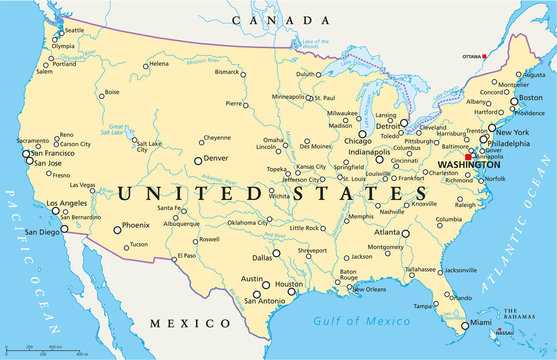 United States of America Political Map