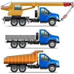 Vector Lorry Icons Set 3