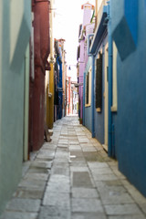 Obraz na płótnie Canvas Colorful Traditional Buildings in Burano, Venice