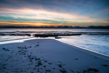 Obraz premium Sea sunset in torrevieja beach.
