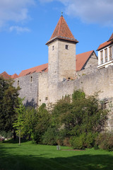 Fototapeta na wymiar Stadtmauer in Rothenburg
