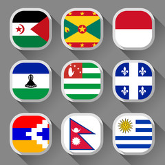 Naklejka premium Flags of the world