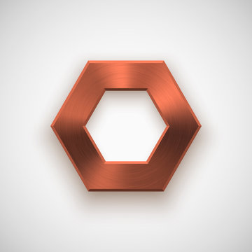 Bronze Abstract polygon Button Template