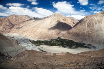 View of Nubra valley and Karakoram - Ladakh