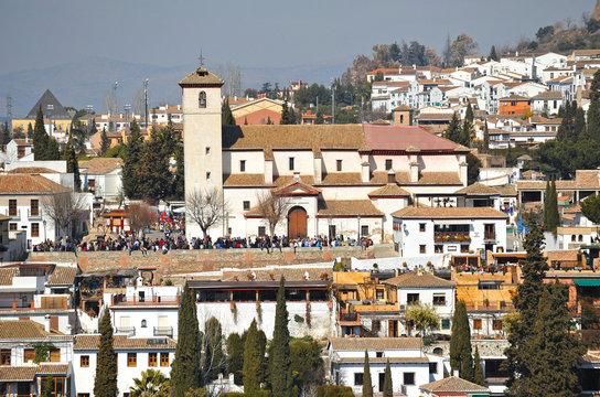 Mirador de San Nicolás desde la Alhambra, Granada, España