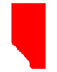 Karte von Alberta