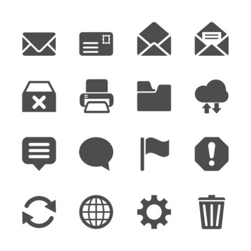 email icon set, vector eps10