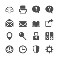 application menu icon set, vector eps10