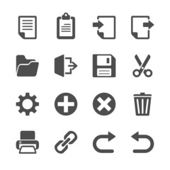 toolbar icon set, vector eps10