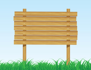 Wooden sign