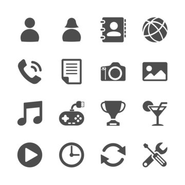 application menu icon set, vector eps10
