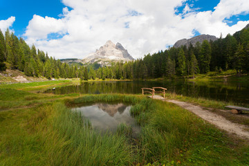 Fototapeta na wymiar Dolomites mountain panorama in Italy